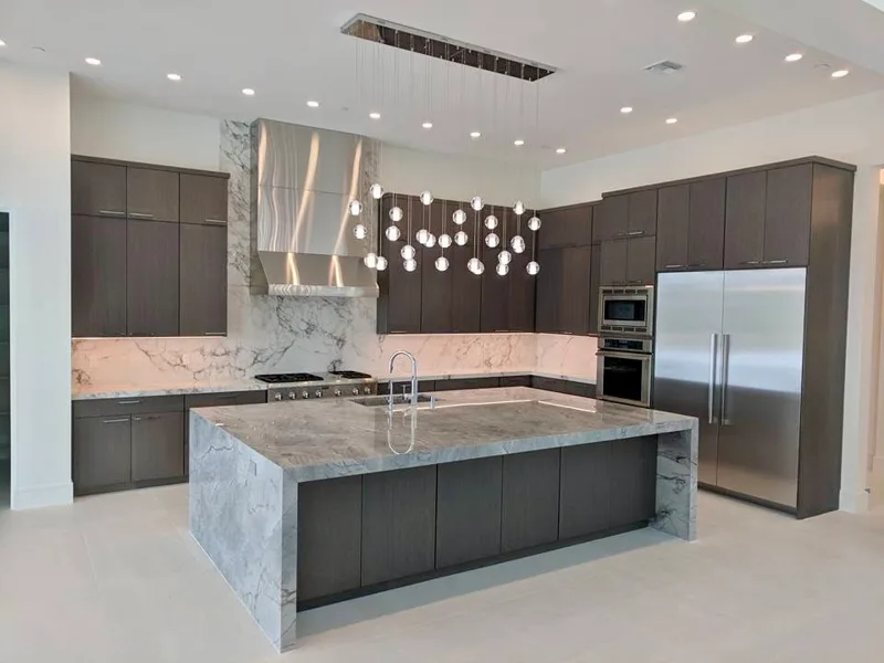 Dark walnut kitchen — custom cabinetry by Cozzens Cabinets, photo 1
