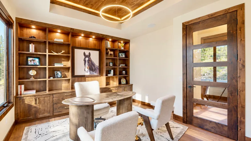 Knotty Alder Parade Home — custom cabinetry by Cozzens Cabinets, photo 9