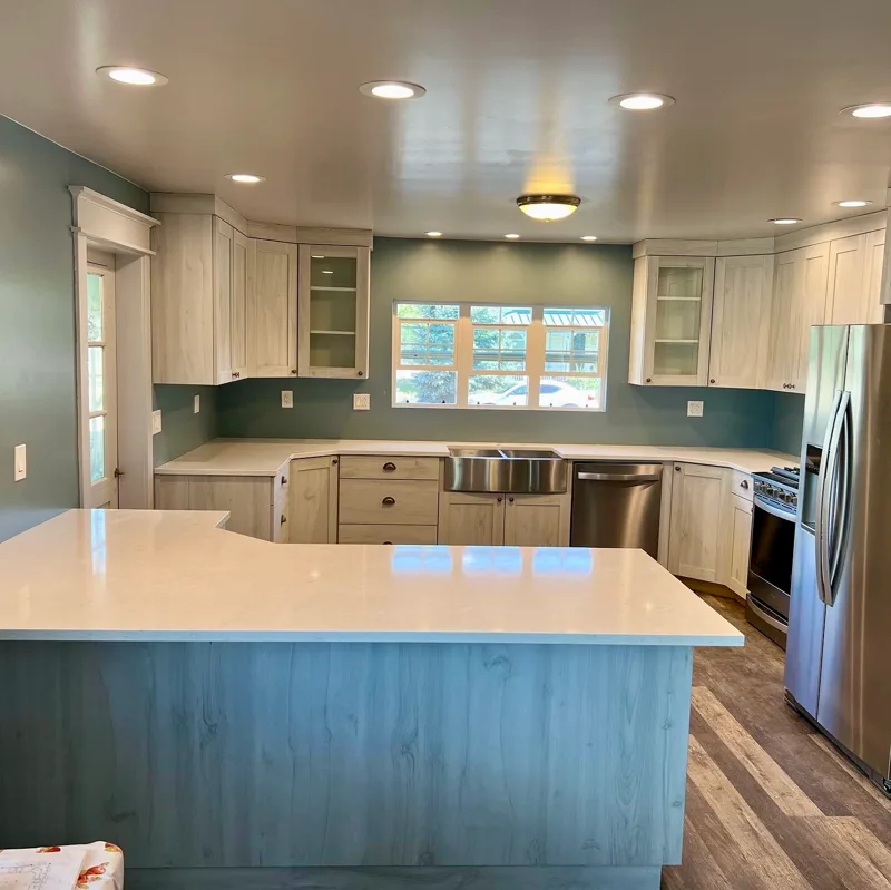 Rustic alder remodel — custom cabinetry by Cozzens Cabinets, photo 2