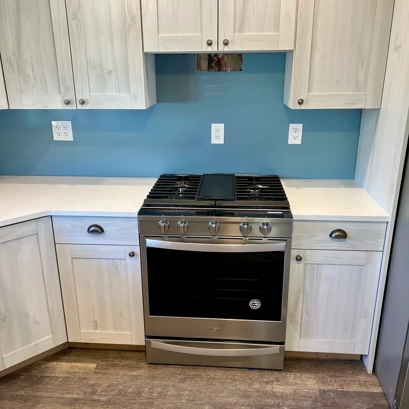 Rustic alder remodel — custom cabinetry by Cozzens Cabinets, photo 4